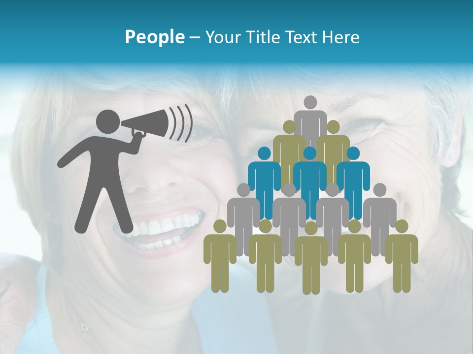 Two Women In Living Room Smiling PowerPoint Template