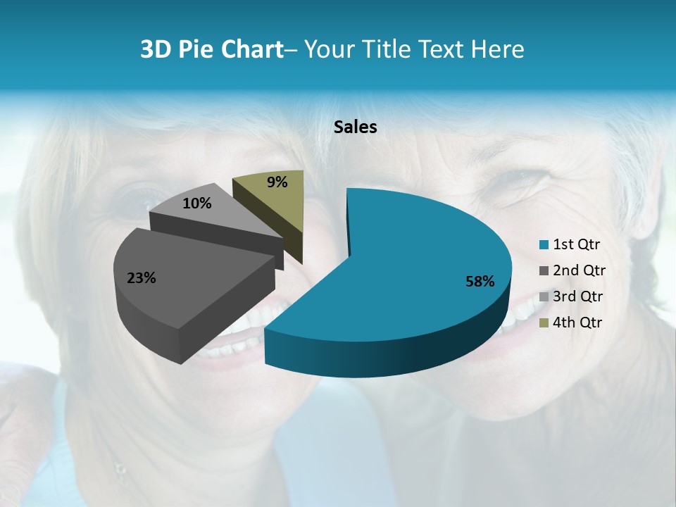 Two Women In Living Room Smiling PowerPoint Template