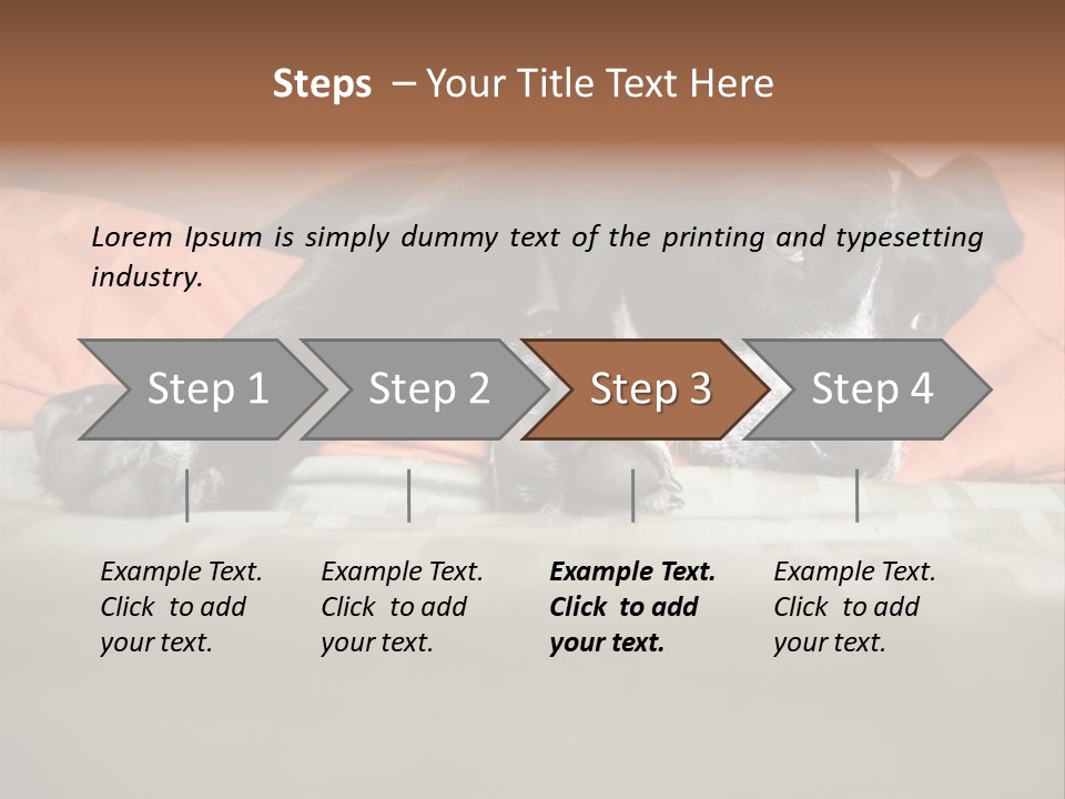 Cute Pitbull Pointer Mix Puppy Lounging PowerPoint Template