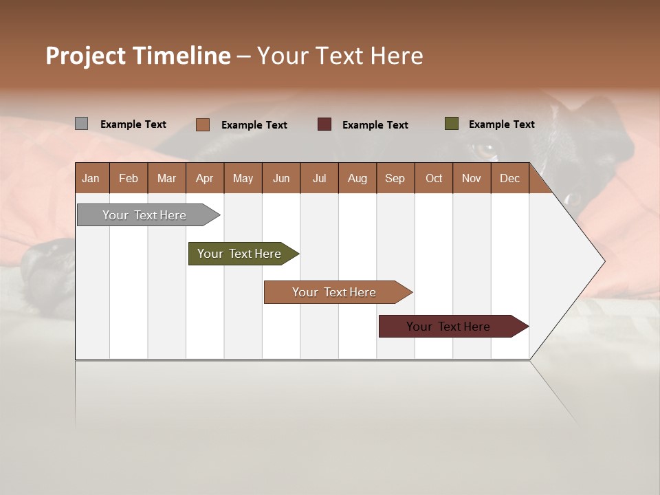 Cute Pitbull Pointer Mix Puppy Lounging PowerPoint Template