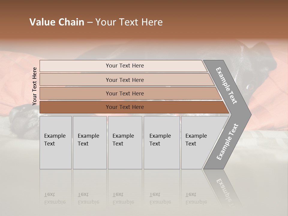 Cute Pitbull Pointer Mix Puppy Lounging PowerPoint Template