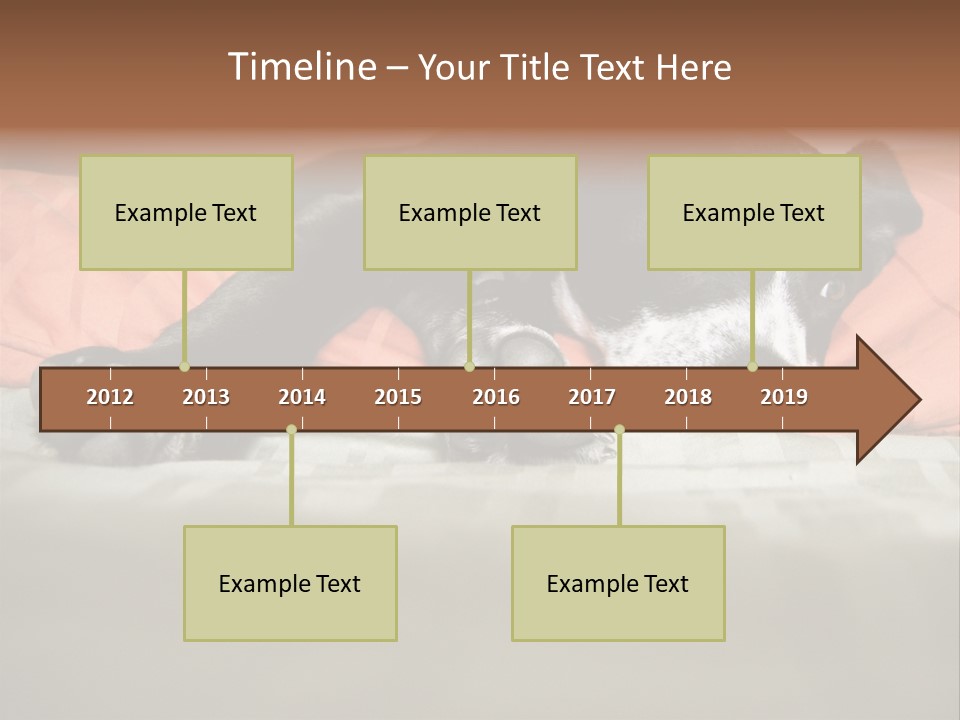 Cute Pitbull Pointer Mix Puppy Lounging PowerPoint Template