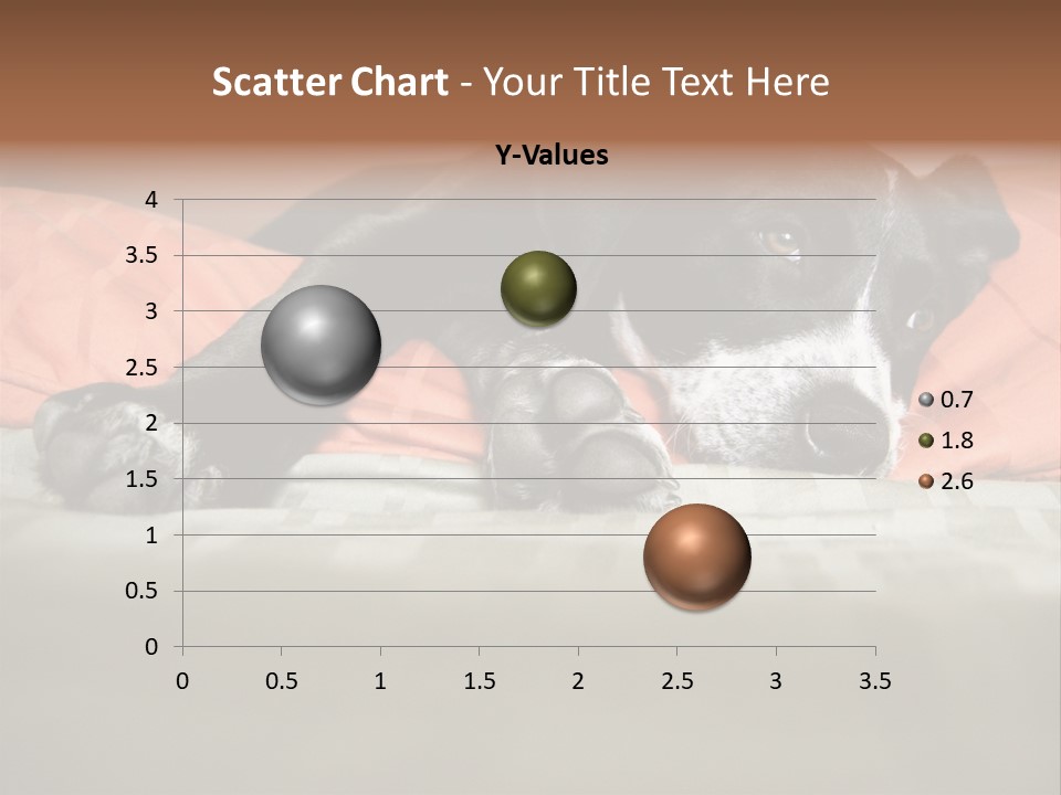 Cute Pitbull Pointer Mix Puppy Lounging PowerPoint Template