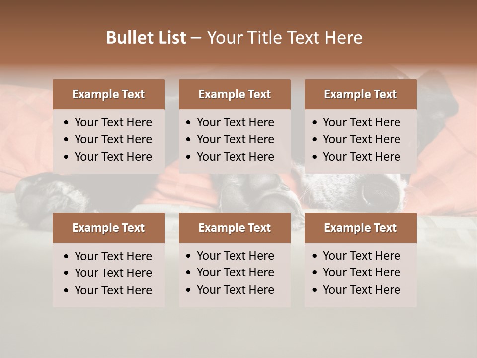 Cute Pitbull Pointer Mix Puppy Lounging PowerPoint Template