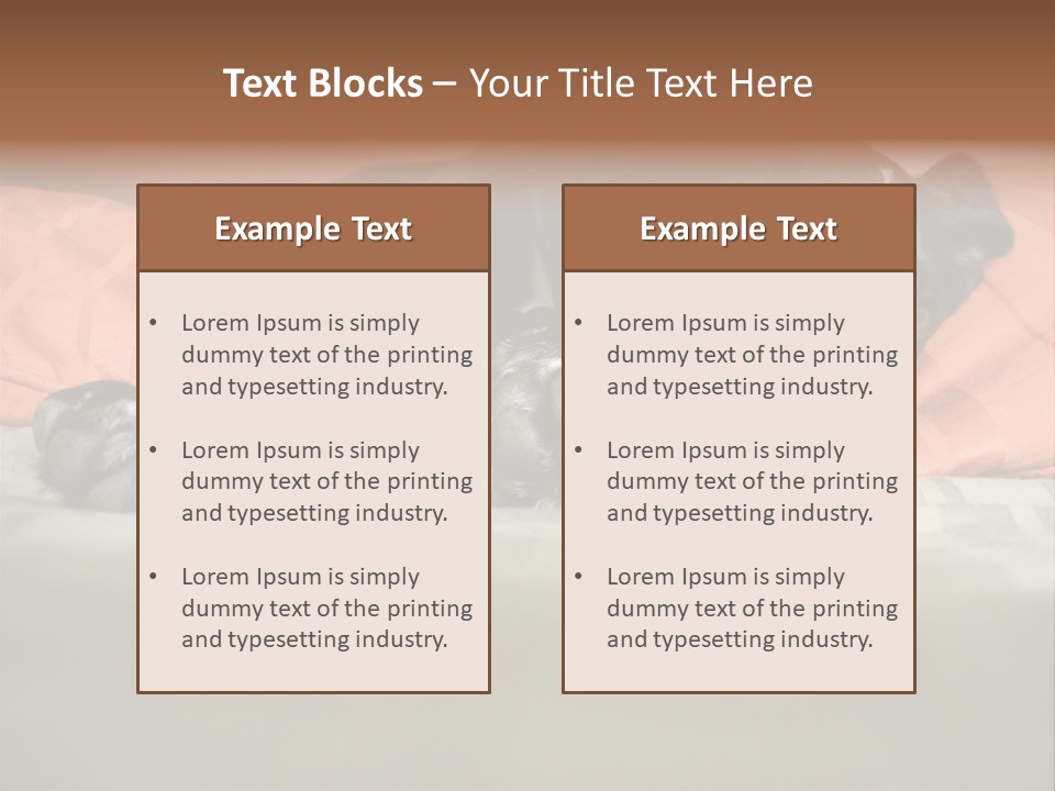 Cute Pitbull Pointer Mix Puppy Lounging PowerPoint Template