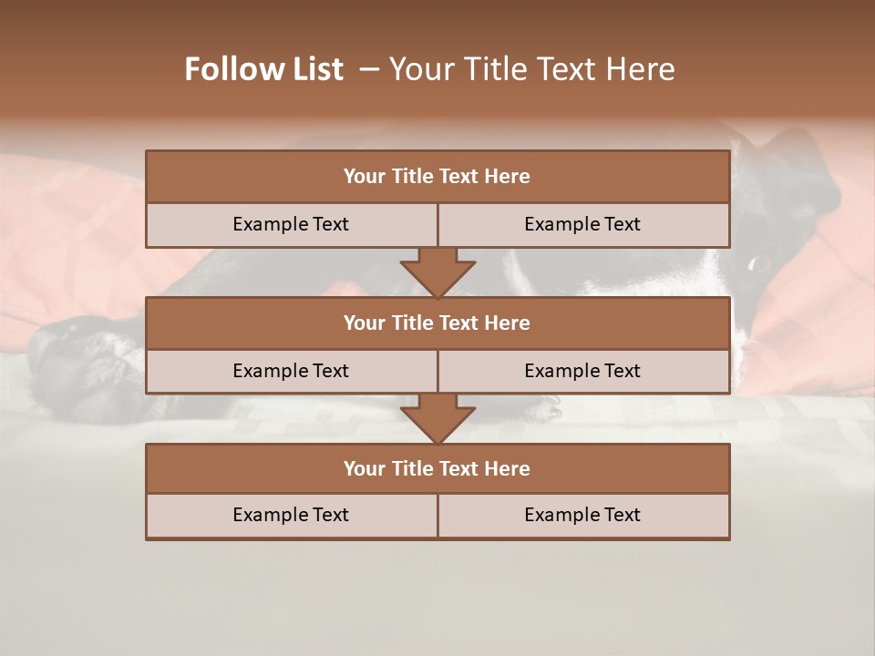 Cute Pitbull Pointer Mix Puppy Lounging PowerPoint Template