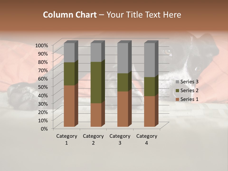 Cute Pitbull Pointer Mix Puppy Lounging PowerPoint Template