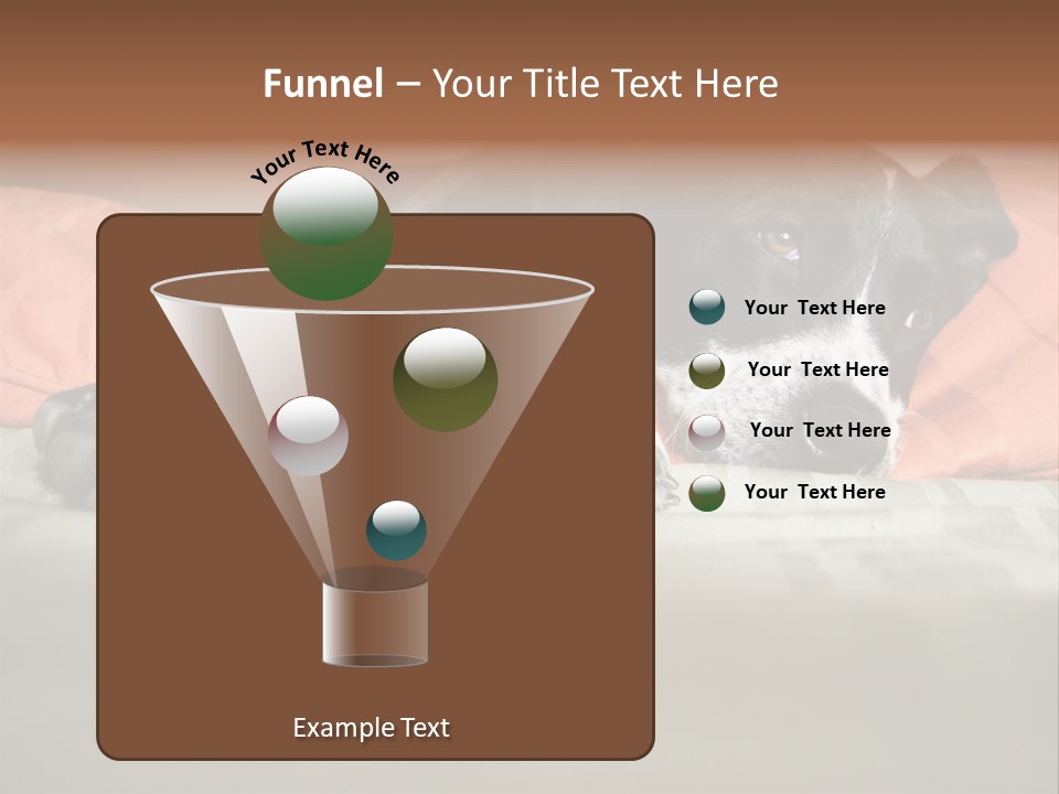 Cute Pitbull Pointer Mix Puppy Lounging PowerPoint Template