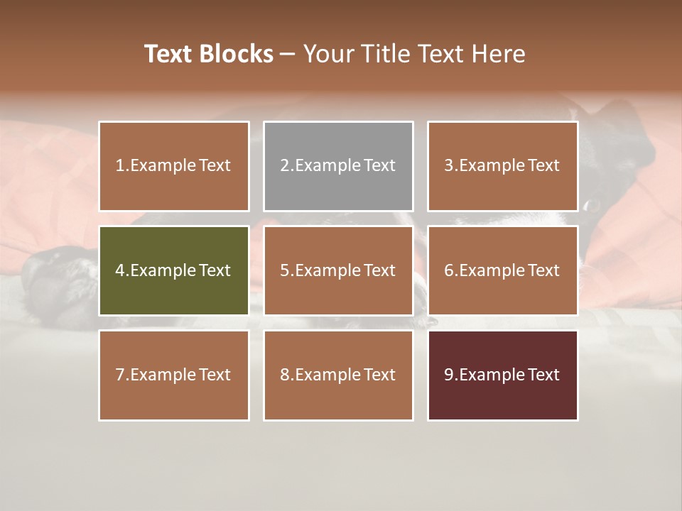 Cute Pitbull Pointer Mix Puppy Lounging PowerPoint Template