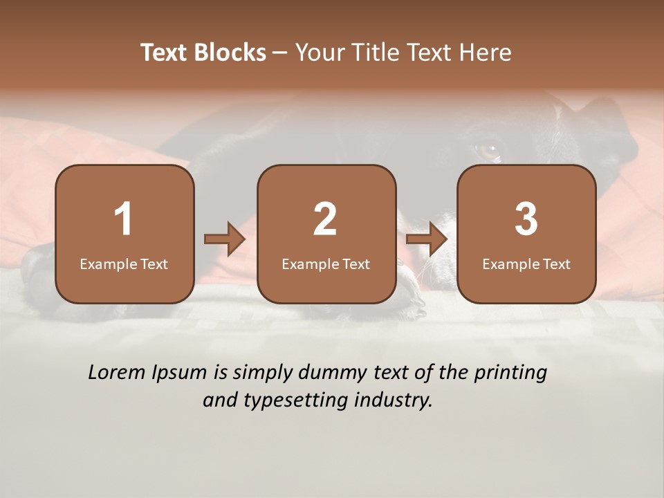 Cute Pitbull Pointer Mix Puppy Lounging PowerPoint Template