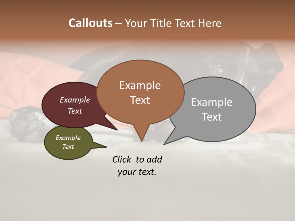 Cute Pitbull Pointer Mix Puppy Lounging PowerPoint Template