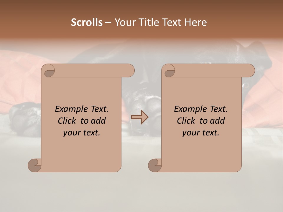 Cute Pitbull Pointer Mix Puppy Lounging PowerPoint Template