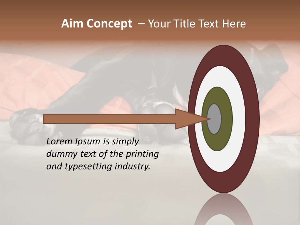 Cute Pitbull Pointer Mix Puppy Lounging PowerPoint Template