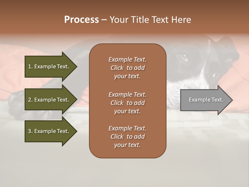 Cute Pitbull Pointer Mix Puppy Lounging PowerPoint Template