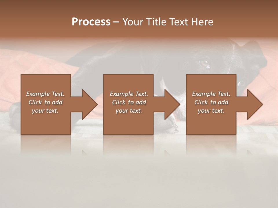 Cute Pitbull Pointer Mix Puppy Lounging PowerPoint Template