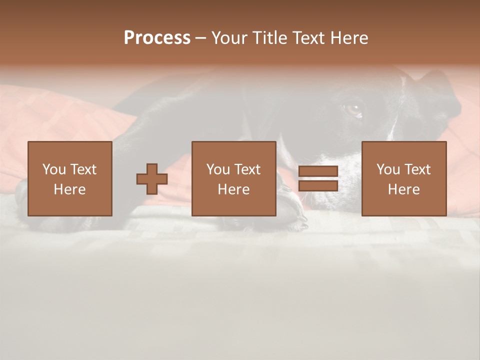 Cute Pitbull Pointer Mix Puppy Lounging PowerPoint Template