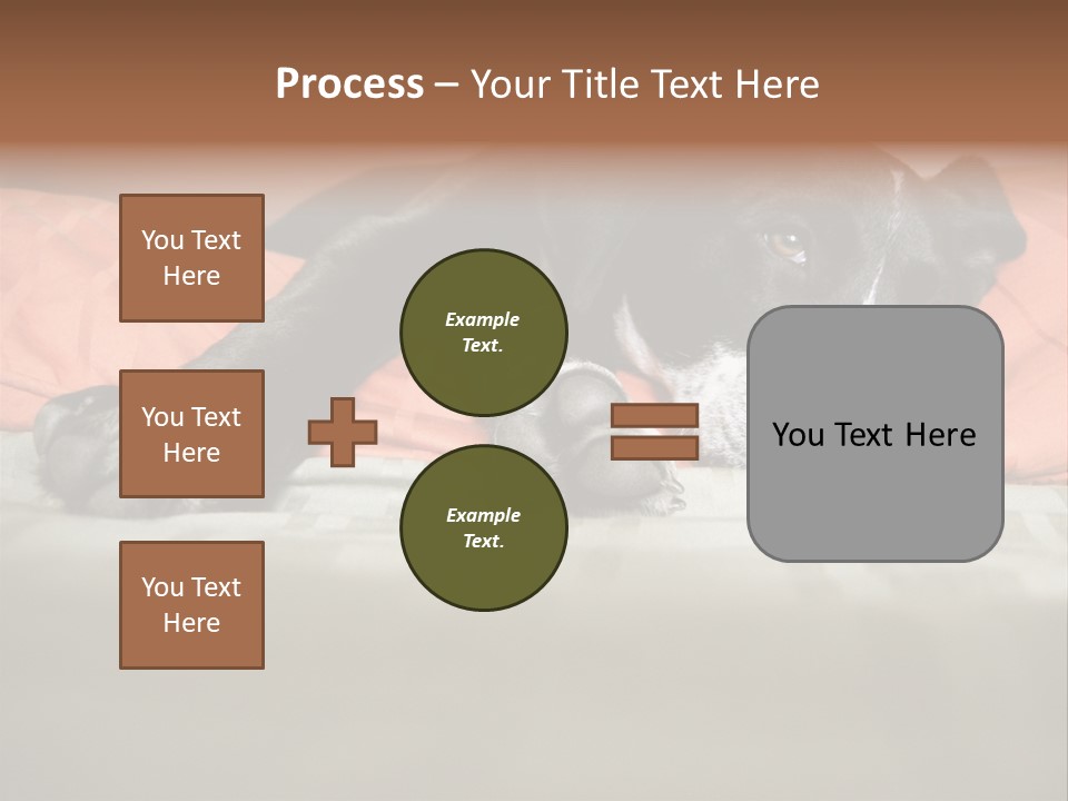 Cute Pitbull Pointer Mix Puppy Lounging PowerPoint Template