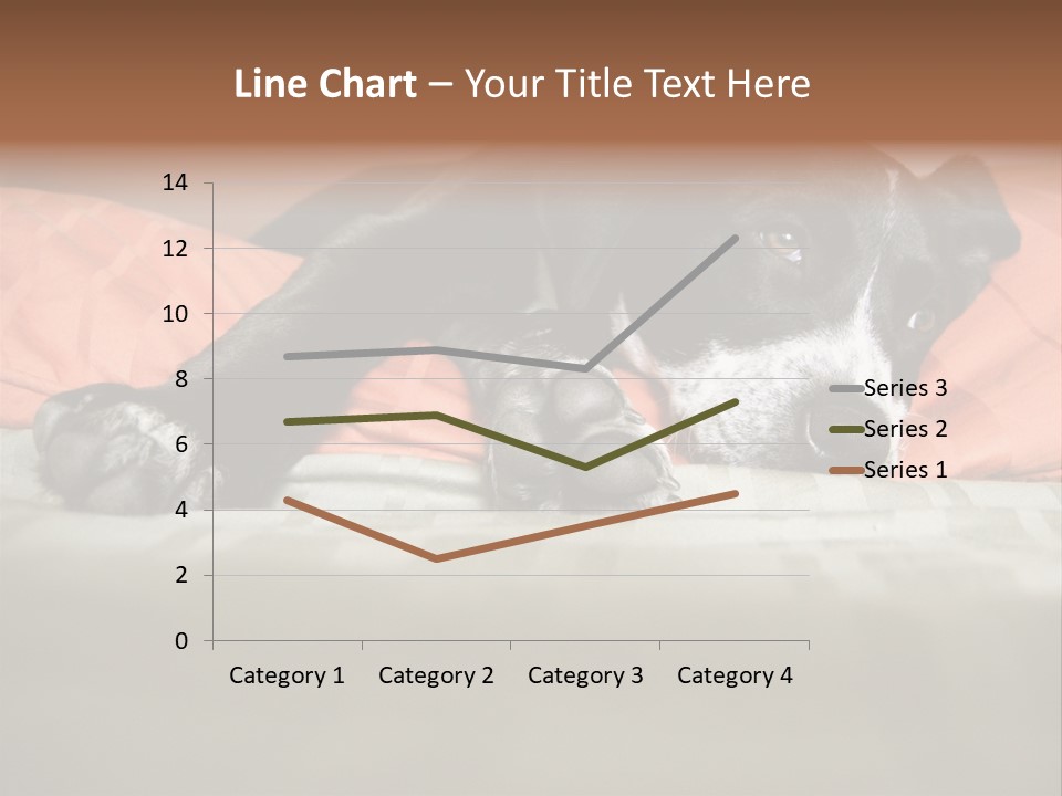 Cute Pitbull Pointer Mix Puppy Lounging PowerPoint Template