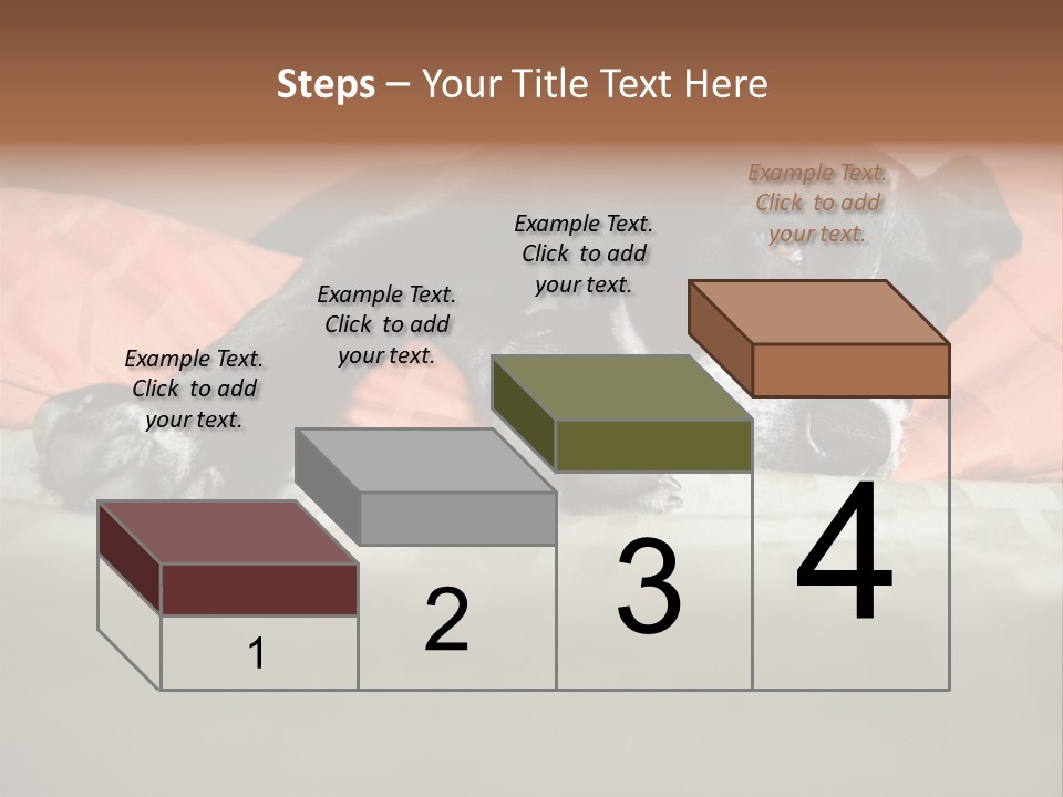 Cute Pitbull Pointer Mix Puppy Lounging PowerPoint Template