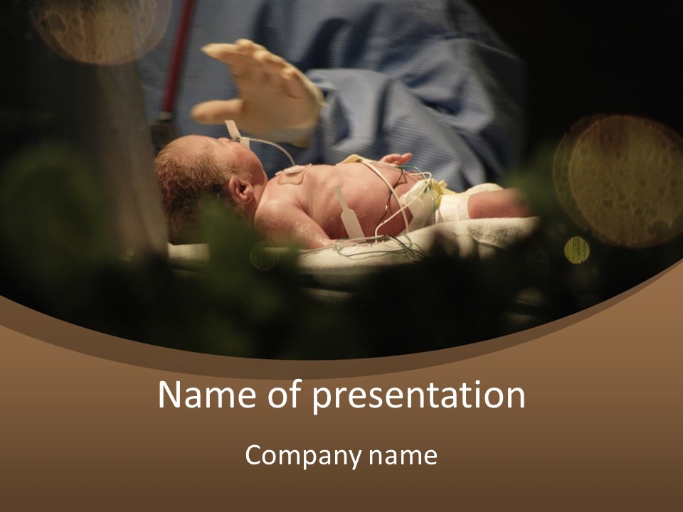 Baby In Prenatal Care PowerPoint Template