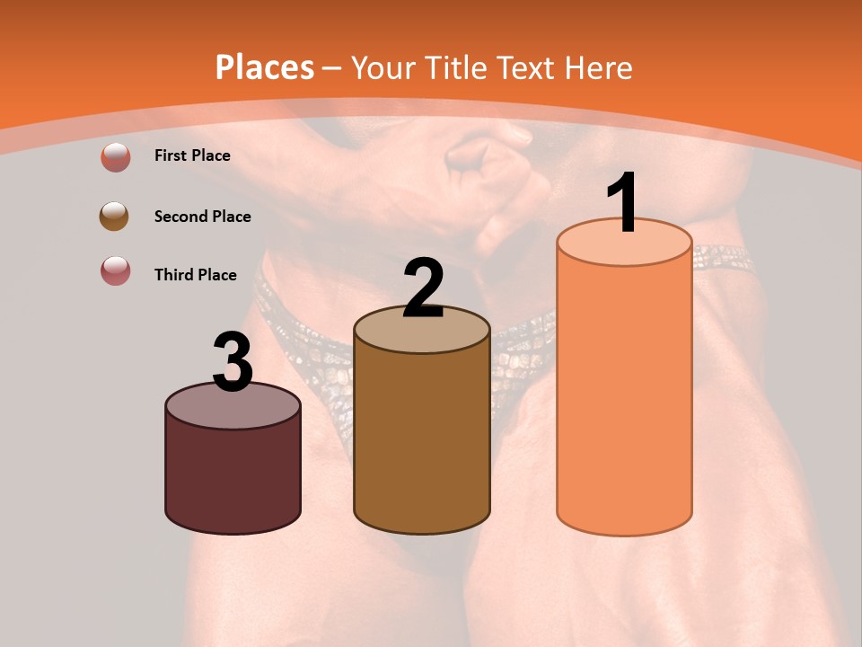 Bodybuilder Artistic Pose PowerPoint Template