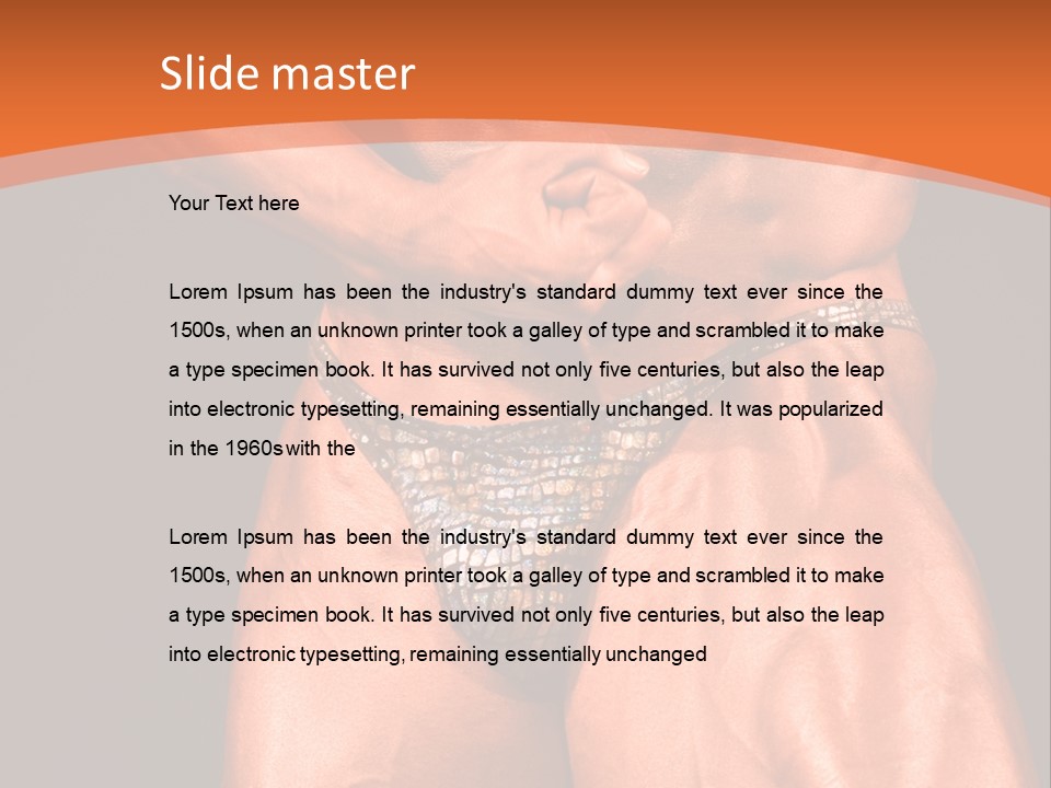 Bodybuilder Artistic Pose PowerPoint Template