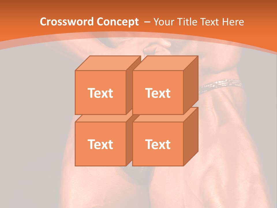 Bodybuilder Artistic Pose PowerPoint Template