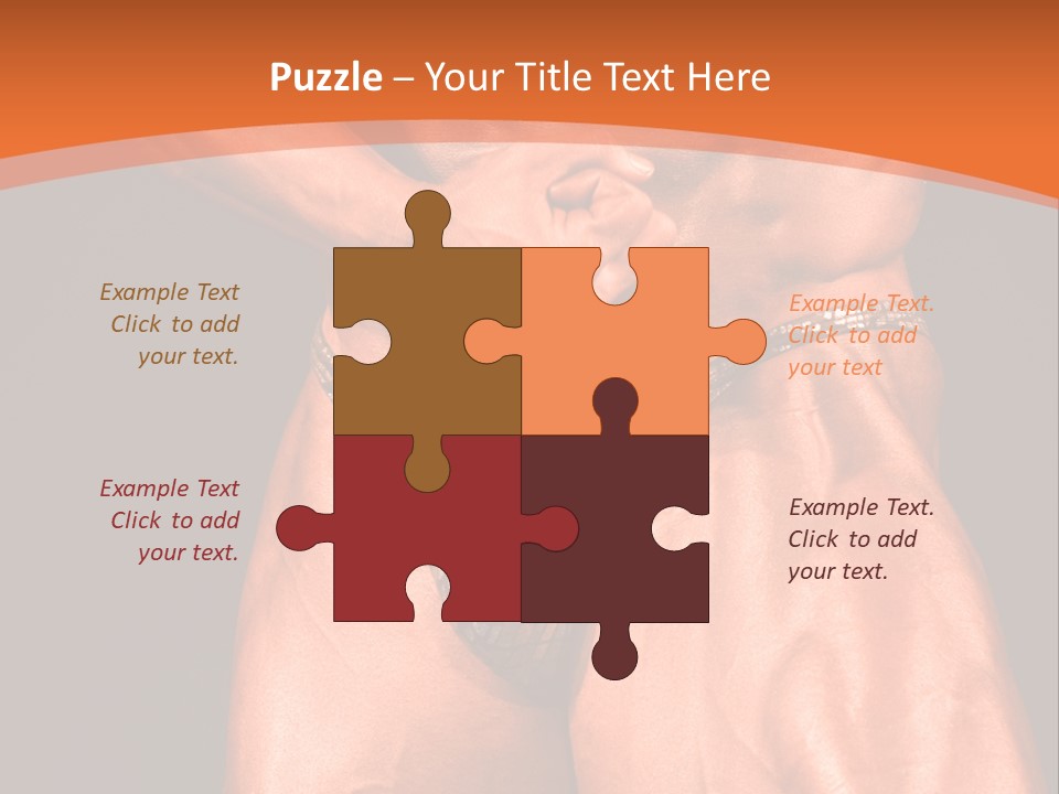 Bodybuilder Artistic Pose PowerPoint Template