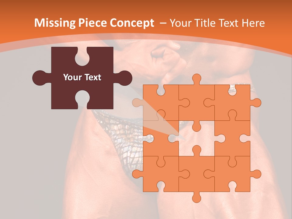 Bodybuilder Artistic Pose PowerPoint Template