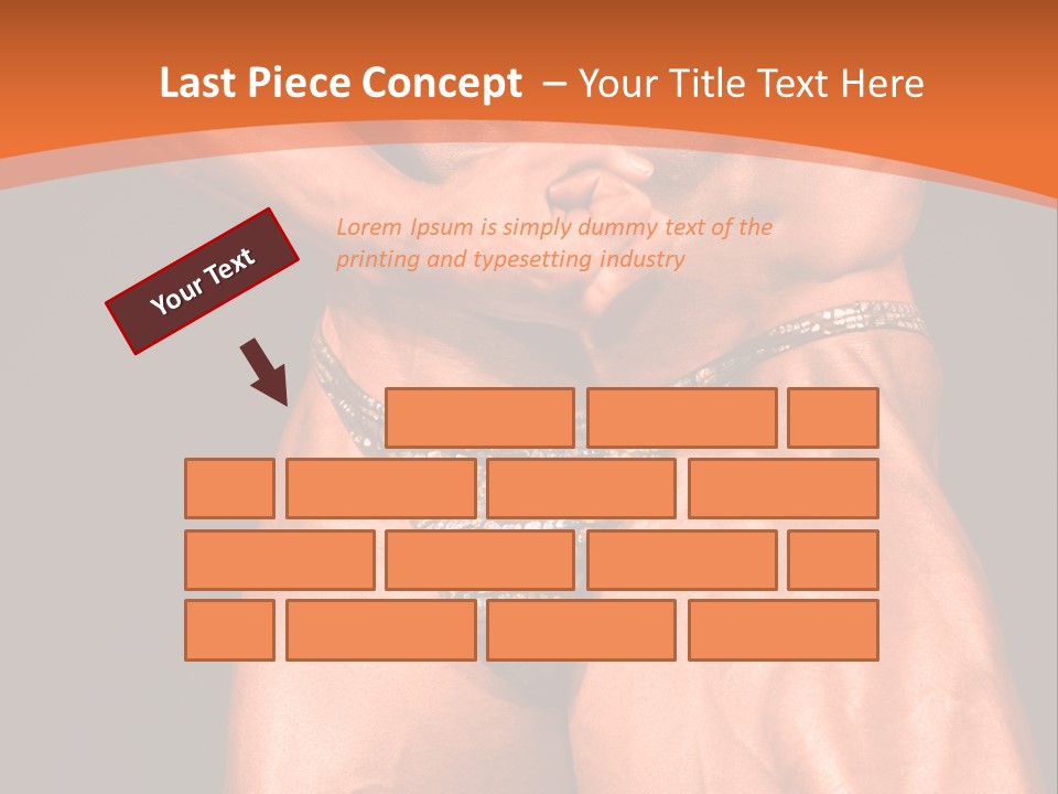 Bodybuilder Artistic Pose PowerPoint Template