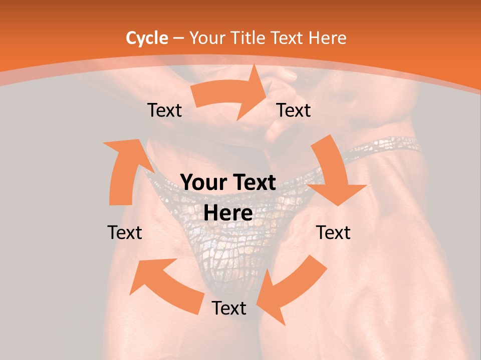 Bodybuilder Artistic Pose PowerPoint Template