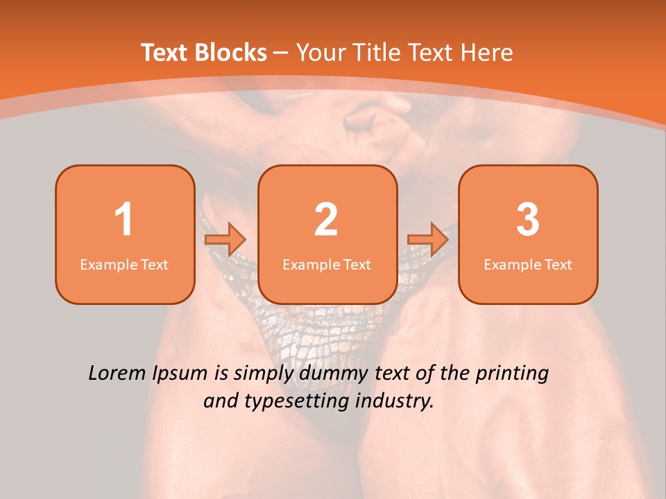 Bodybuilder Artistic Pose PowerPoint Template