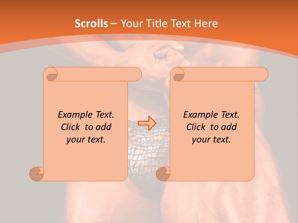 Bodybuilder Artistic Pose PowerPoint Template