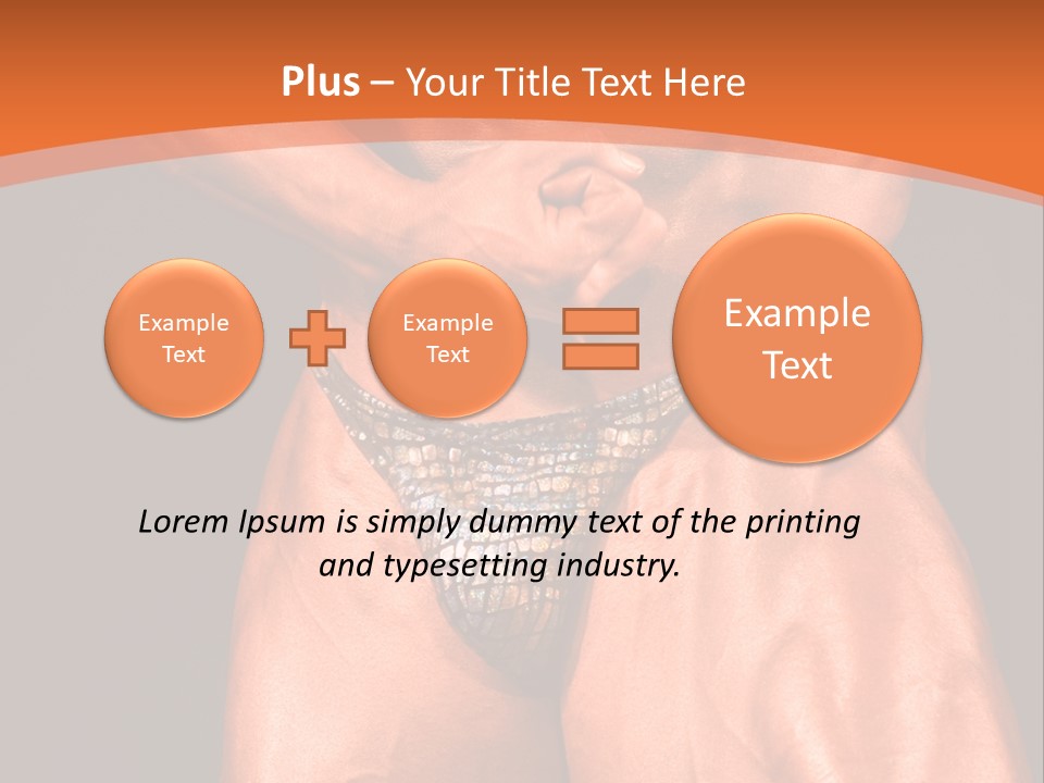 Bodybuilder Artistic Pose PowerPoint Template