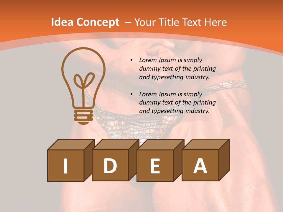 Bodybuilder Artistic Pose PowerPoint Template