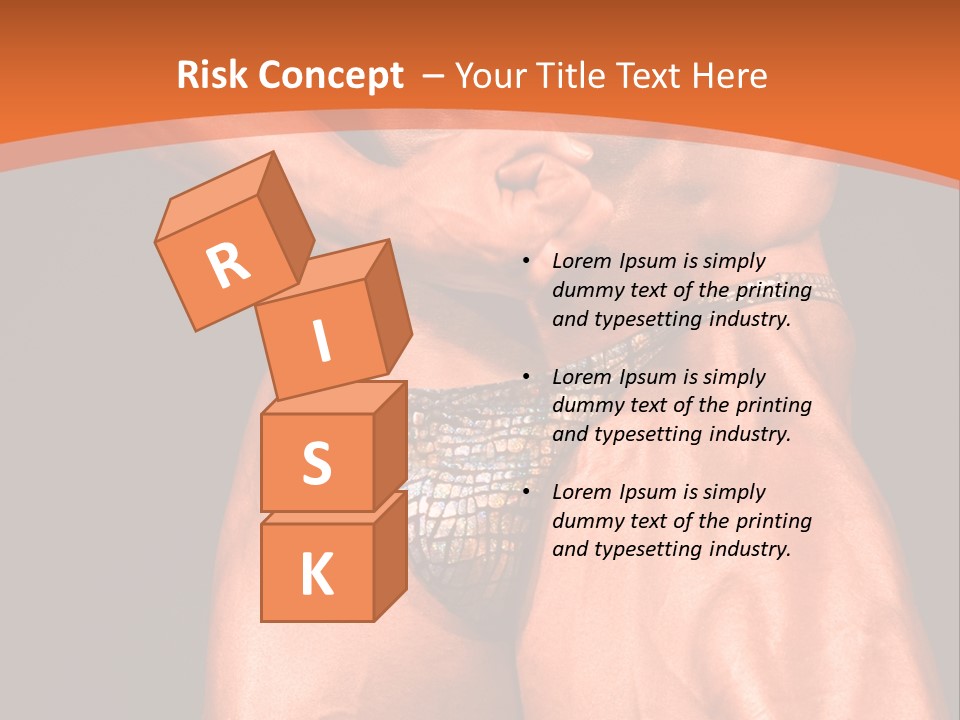 Bodybuilder Artistic Pose PowerPoint Template