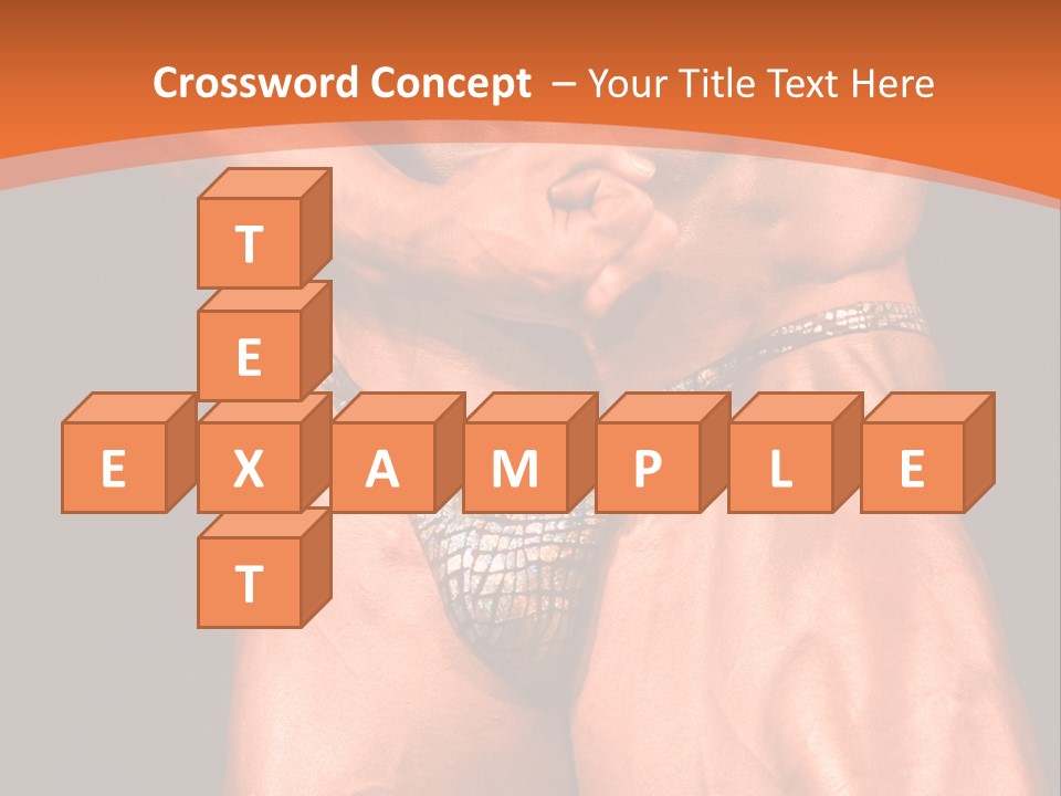 Bodybuilder Artistic Pose PowerPoint Template