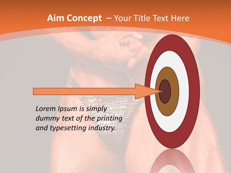 Bodybuilder Artistic Pose PowerPoint Template