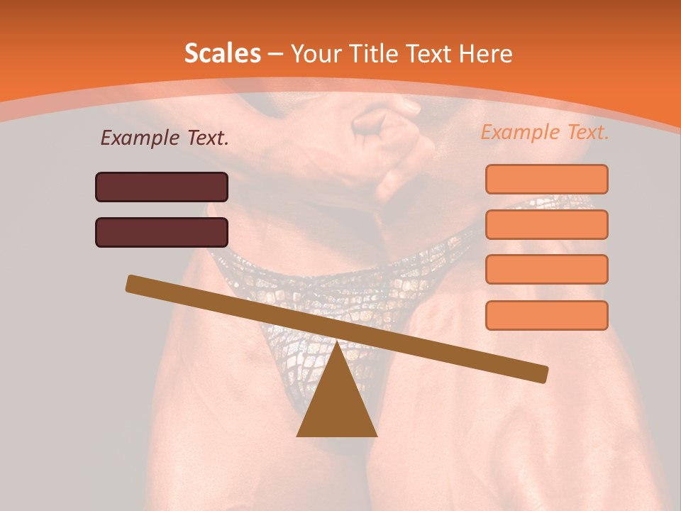 Bodybuilder Artistic Pose PowerPoint Template