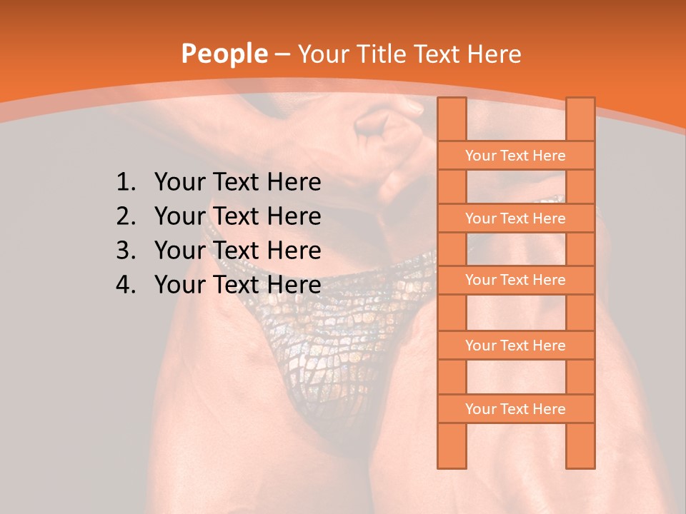 Bodybuilder Artistic Pose PowerPoint Template