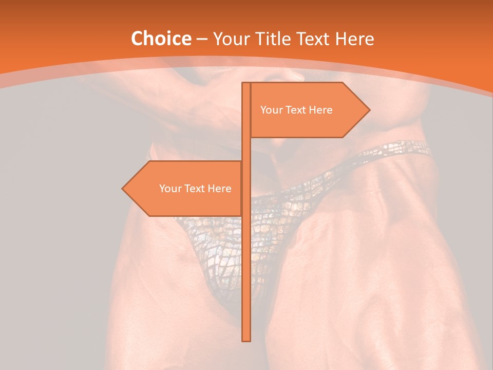 Bodybuilder Artistic Pose PowerPoint Template