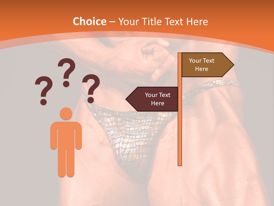 Bodybuilder Artistic Pose PowerPoint Template