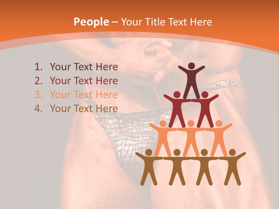 Bodybuilder Artistic Pose PowerPoint Template