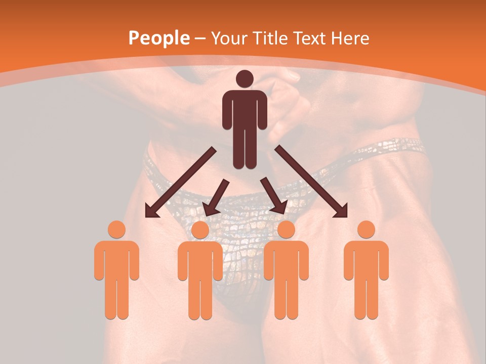 Bodybuilder Artistic Pose PowerPoint Template