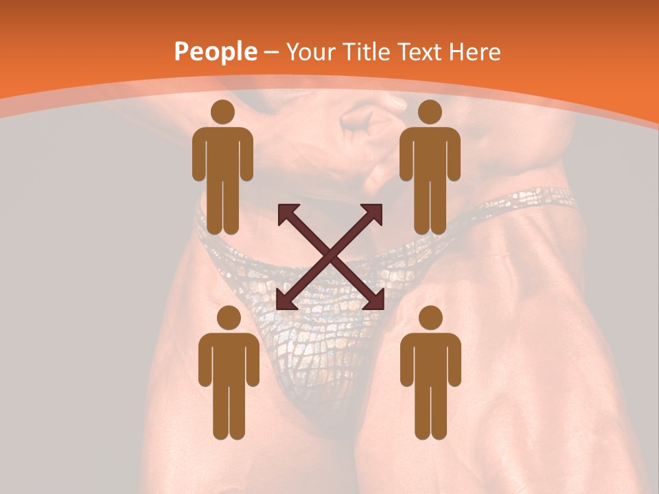 Bodybuilder Artistic Pose PowerPoint Template