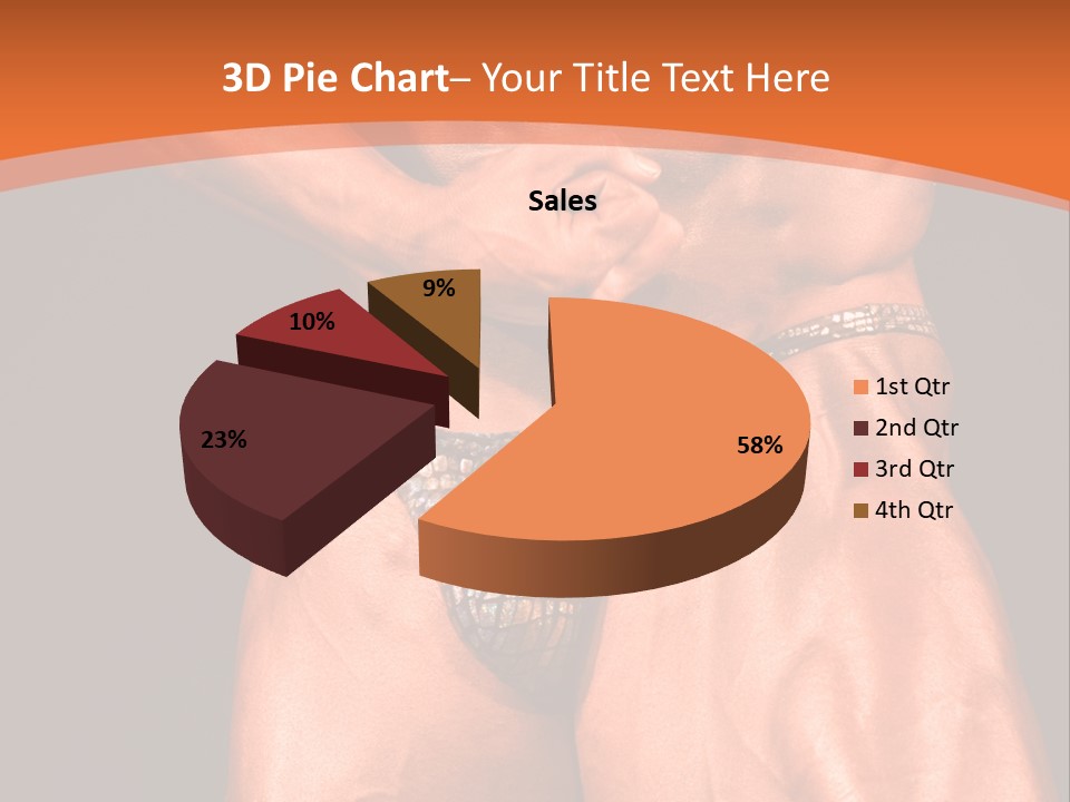 Bodybuilder Artistic Pose PowerPoint Template