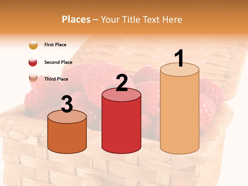 The Bast-Basket With A Raspberry Is Photographed On A White Background PowerPoint Template