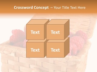 The Bast-Basket With A Raspberry Is Photographed On A White Background PowerPoint Template