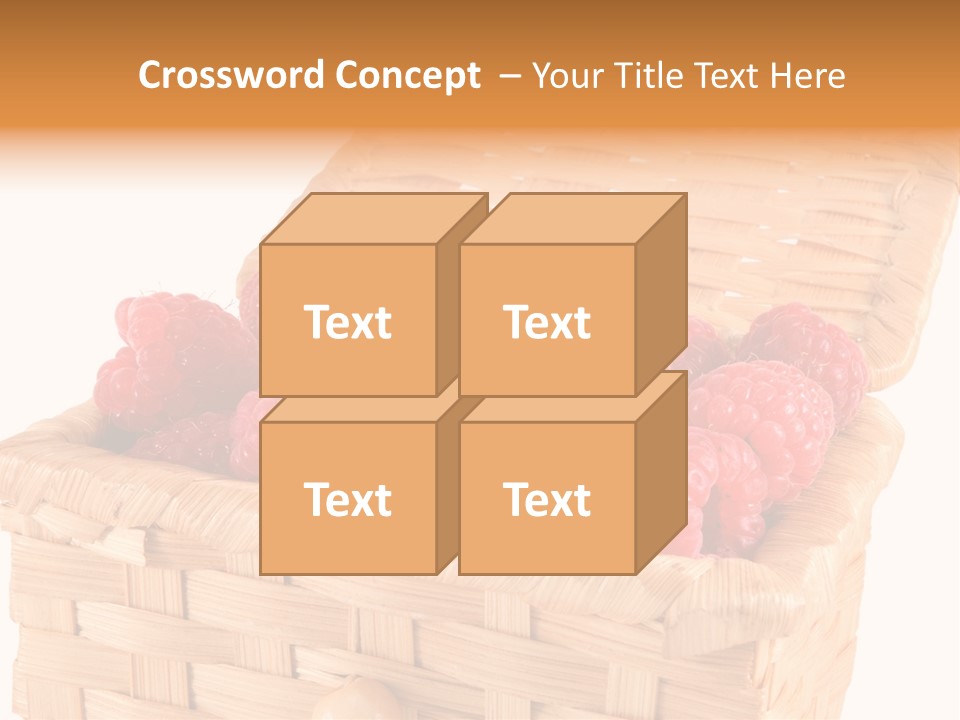 The Bast-Basket With A Raspberry Is Photographed On A White Background PowerPoint Template
