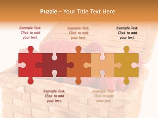 The Bast-Basket With A Raspberry Is Photographed On A White Background PowerPoint Template